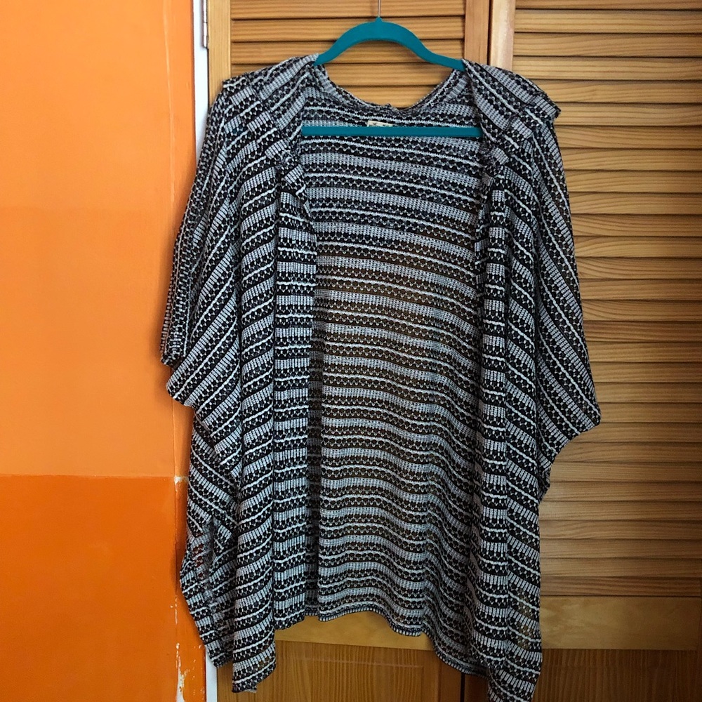 Hollister Women Geometric Cover Up Hoodie - One Size